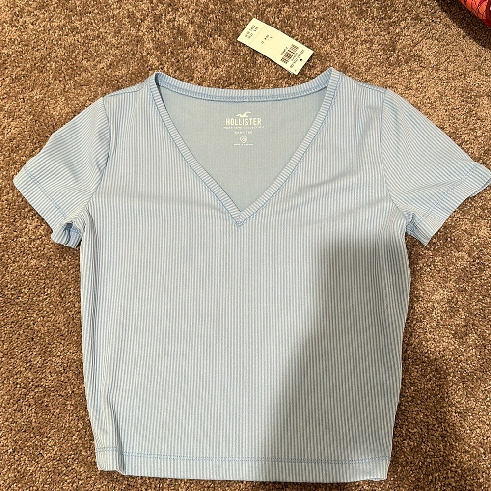 ‼️ NWT ‼️ Hollister v-neck crop baby tee!
